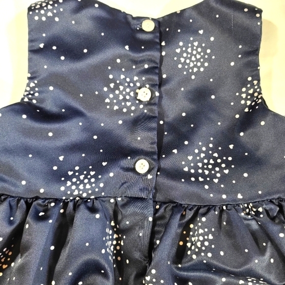 Park Bench Kids Dress Navy Pink Hearts Sleeveless size 4T - Picture 4 of 8